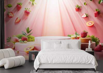 Platforms and lighting equipment for product photography Wall mural