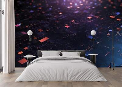 Digital background f tech AI data Wall mural