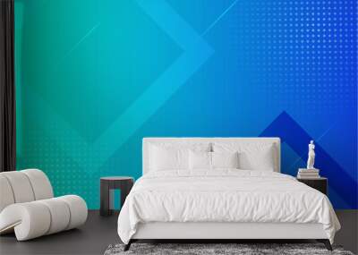 Abstract dark blue background with square shape, dynamic and sport banner concept. Wall mural