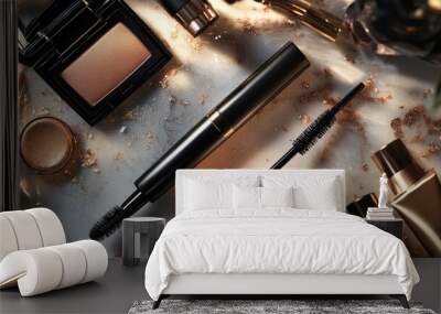 Glamourous Makeup Essentials Wall mural