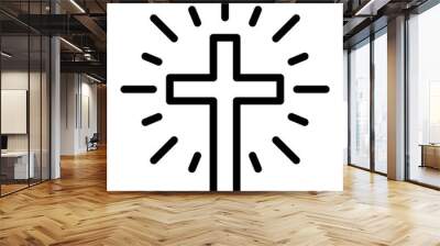 cross  icon Wall mural