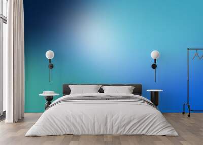 Abstract background blue blur gradient with bright clean and bokeh Wall mural