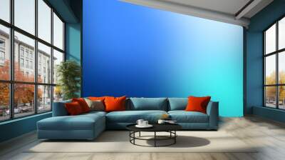 Abstract Background Blue gradient with copy space  Wall mural