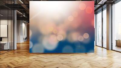 Abstract Bokeh Background with sunlight Wall mural