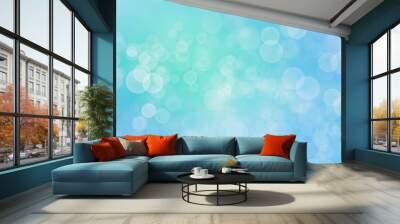 Blue Abstract Backgrounders and Bokeh background in bright colors Wall mural