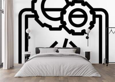 software development outline icon Wall mural