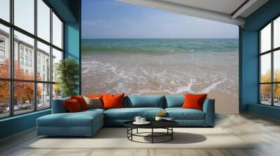 Soft waves in the sea and sky Wall mural