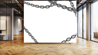 3d metal chain rendre with transparent background saved as PNG .
 Wall mural