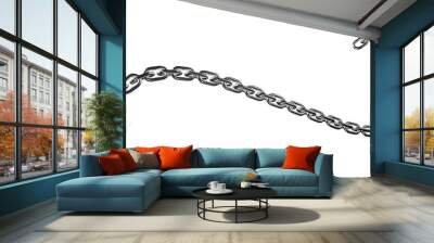 3d metal chain rendre with transparent background saved as PNG .
 Wall mural