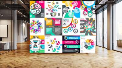 Infographic design vector sets used for workflow layout. Wall mural