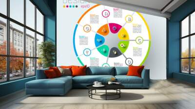 Infographics on vector graphic art. Wall mural