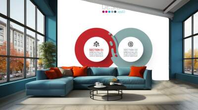 Two harmonious circle infographics. Wall mural