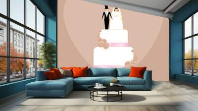 wedding invitation Wall mural