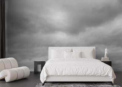 black white cloud and sky Wall mural