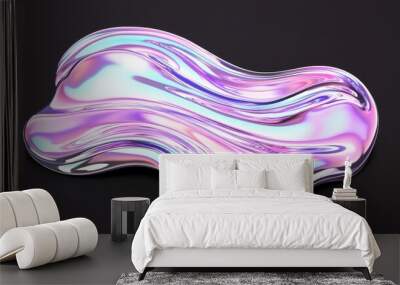 Abstract Holographic Liquid Texture Background Wall mural