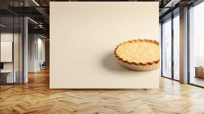 Empty Pie Crust on White Background Wall mural