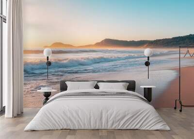 Tranquil Beach Sunrise. Wall mural