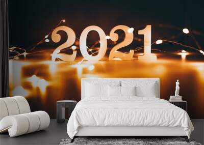 Happy new year 2021 background. Wall mural