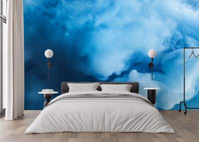 Abstract blue smoke cloud background for graphic design, web design, and other creative projects. Conveys a sense of mystery, ethereal beauty, and the power of nature. Wall mural