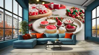 Christmas Desserts Wall mural