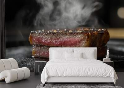 Juicy Steak with Steam Wall mural