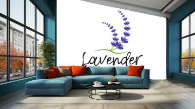 Abstract lavender icon template logo design. Vector illustration Wall mural