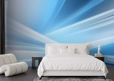 Abstract light blue backdrop with lines Wall mural