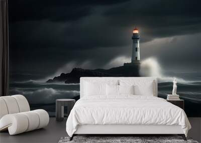 lighthouse at night Wall mural