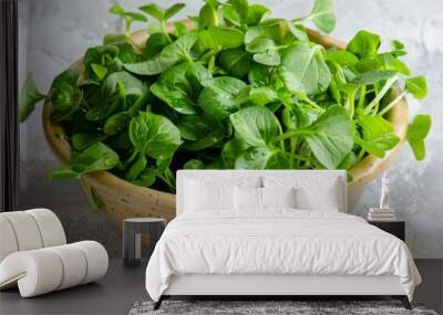 Ready to use fresh organic watercress Wall mural