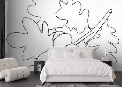 acorns oak Wall mural