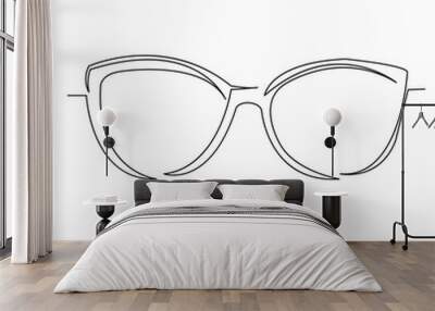 glasses Wall mural