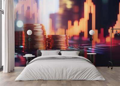 Dynamic Investment Analysis with Technology Elements Wall mural