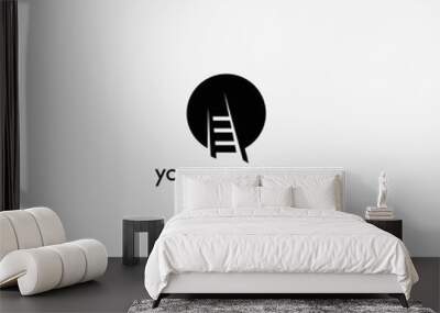 real estate logo with ladder image Wall mural