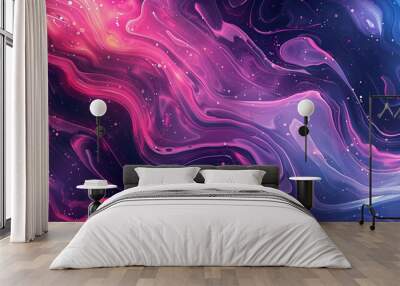 A vibrant and energetic background with neon colors ,Waves of colorful water ,abstract background with smooth lines in pink, blue and purple colors Wall mural