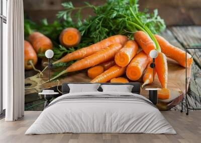 Crisp and delicious carrot Wall mural