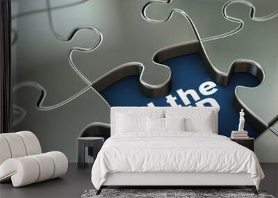 3d missing puzzle piece fill the need Wall mural