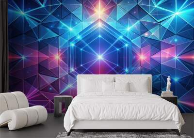 Abstract geometric art background with futuristic design elements, geometric, abstract, art, background, futuristic Wall mural