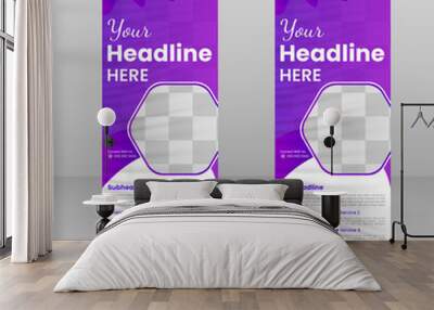 Roll up banner stand template design Wall mural