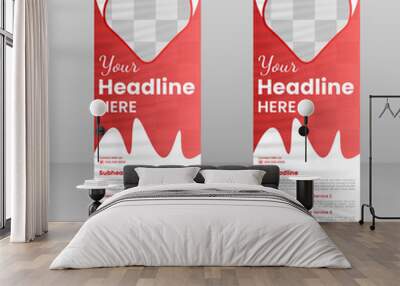 Roll up banner stand template design Wall mural