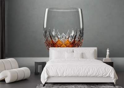 Empty glass goblet on white background --ar 3:2 Wall mural