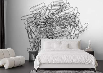 paper clip, scraper on a white background Wall mural