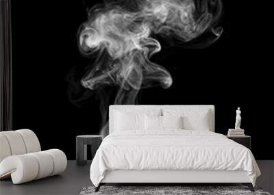 Smoke effect overlay on the black background. Wall mural