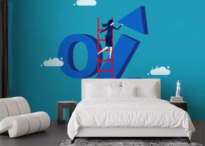 An increase in interest rates. Control interest. financial concept vector illustration Wall mural