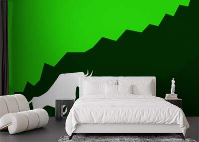 Bull market vector. The concept of Bull market on stock market investment good situation Wall mural