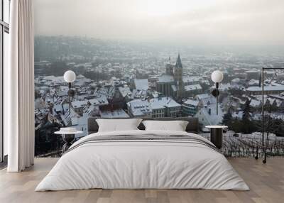 Esslingen, the city in Germany, in winter season Wall mural