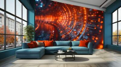 Technology research institution studying cyber insurance and crypto mining impacts Wall mural