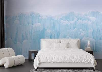 beautiful romantic ice castle with arch entrance way. Wall mural