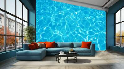 Blue ripped water in swimming pool Wall mural