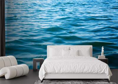 Blue sea water background texture Wall mural