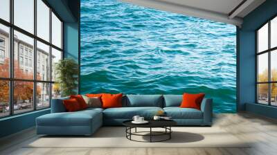 Blue sea water background texture Wall mural